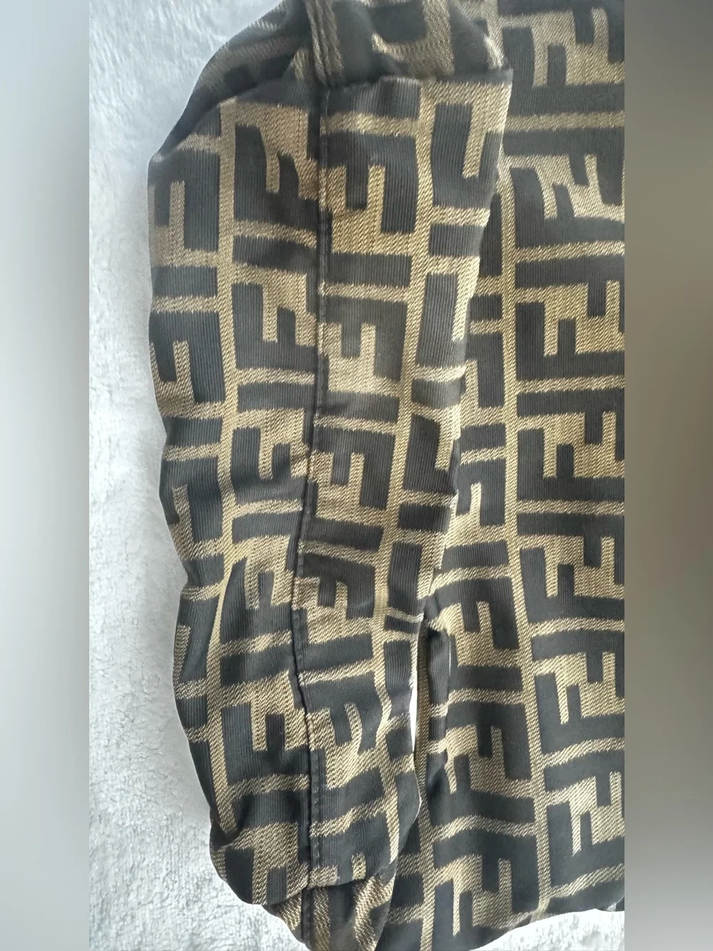 Fendi Zucca Canvas Tote vintage bag, interior serial # tag